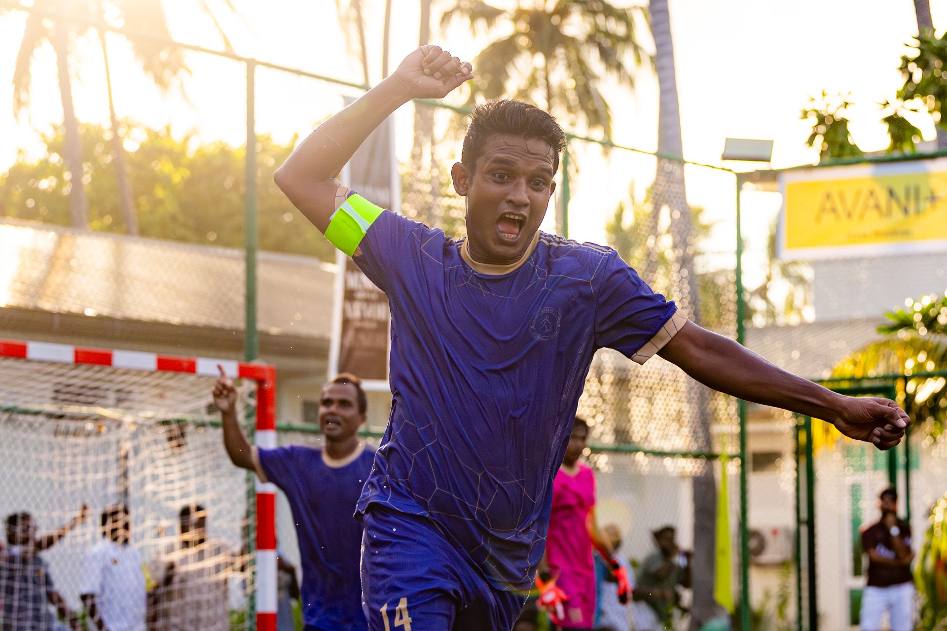 Captain Imran celebrating his goal